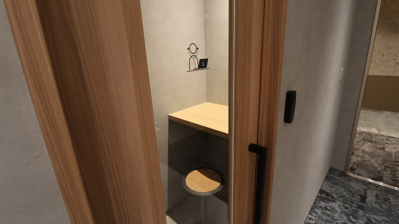 WEB会議専用ブース完備